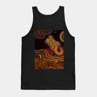 "Desert Heat"" Australian Aboriginal Style Art Tank Top